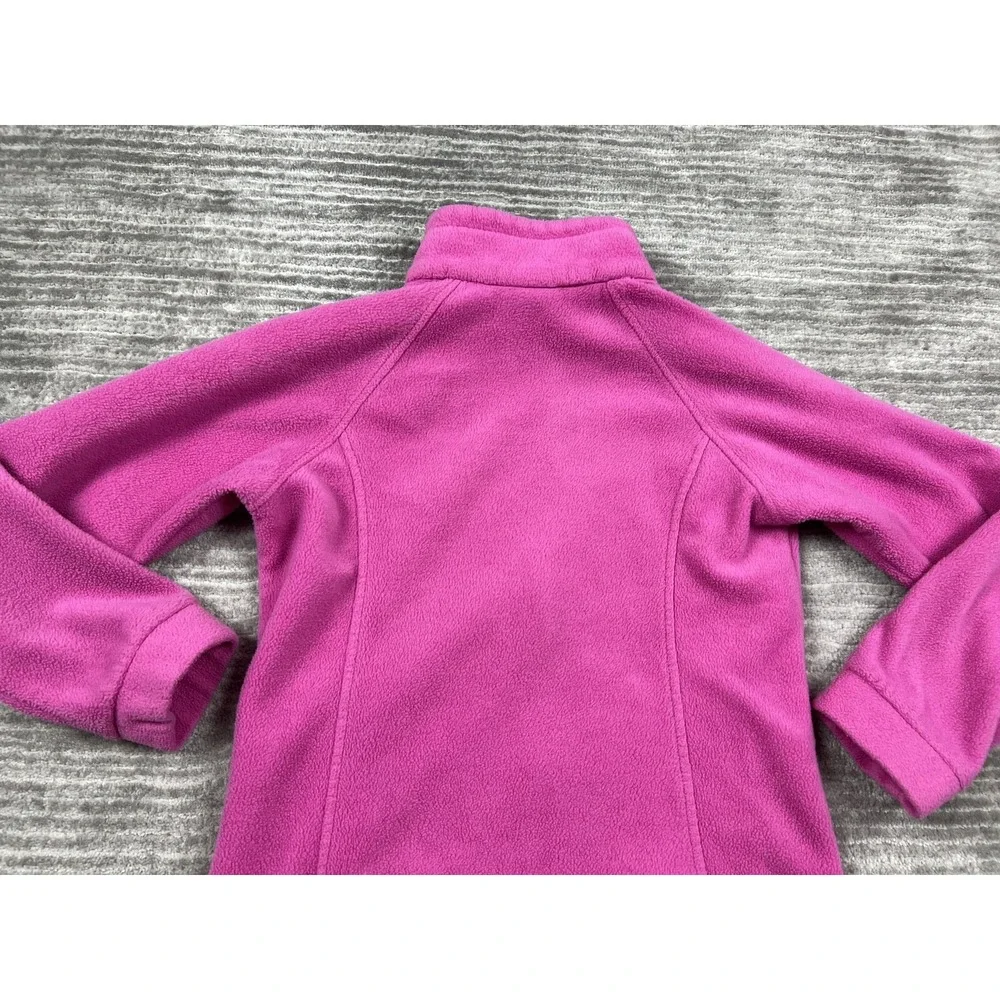 Columbia Jacket Girls Medium 10/12 Pink Fleece Full Zip Hiking Outdoor‎ Gorpcore